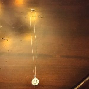 Zirconia rhodium over sterling silver necklace